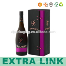 Wine'S Relative Products Paper Packaging Bottle Wine Boxes With Folding Lid